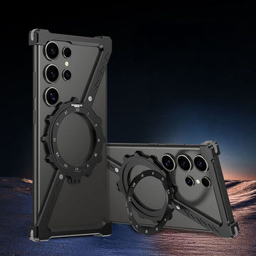 Z-Shaped Metal Magnetic Bracket Phone Case Designed For Samsung