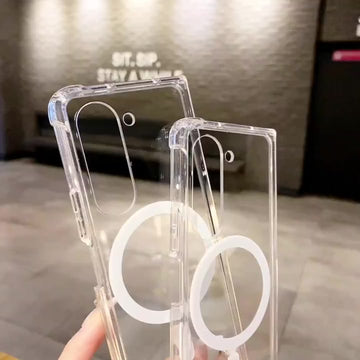 Magnetic Crystal Transparent Case Casing Samsung Galaxy Z Fold