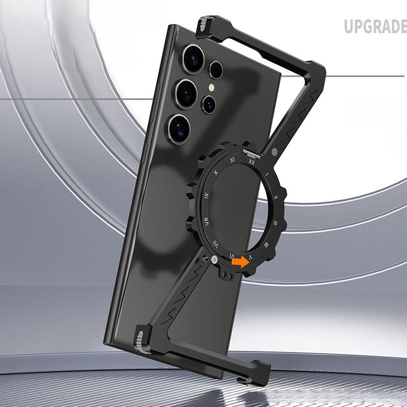 Z-Shaped Metal Magnetic Bracket Phone Case Designed For Samsung
