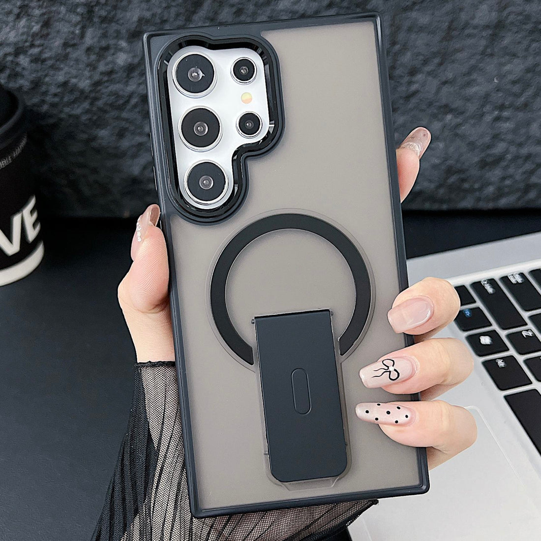 Luxury Kickstand Magnetic Frosted Case