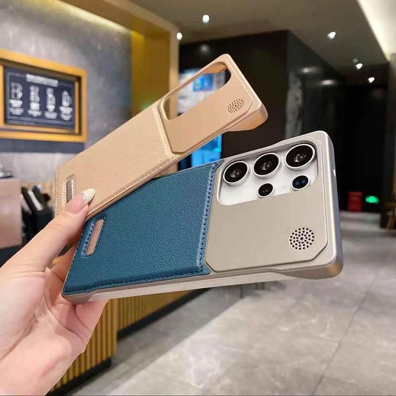 PC Imitation Leather Frameless Aromatherapy Mobile Phone Case For Samsung