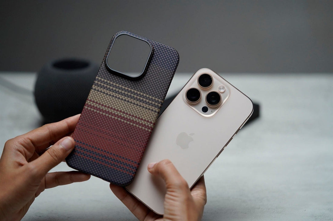 Magsafe Tangerine Orange Real Aramid Carbon Fiber Case