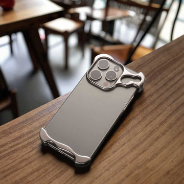 Luxury Metal Frameless Case Protective Phone Case with Camera Protector for iPhone