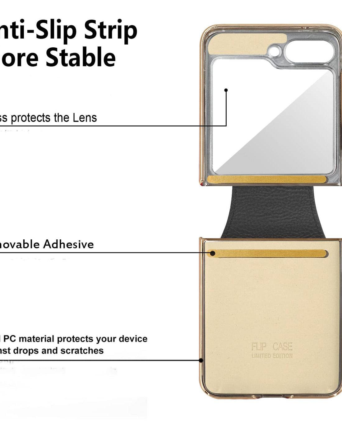 Premium Gold Electroplated Glass Cover (with Screen Glass)