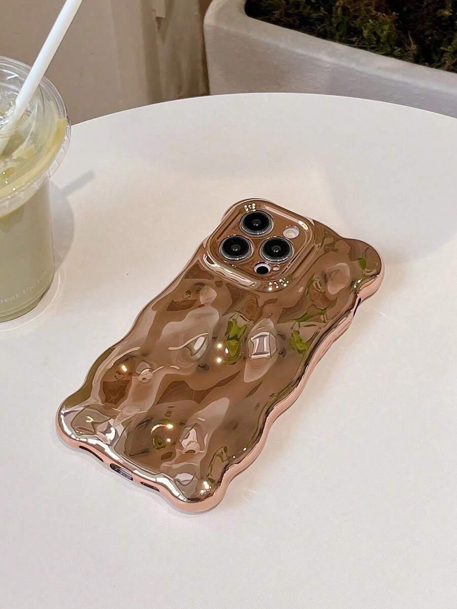 Electroplated Wavy Bubble Phone Case Compatible With IPhone