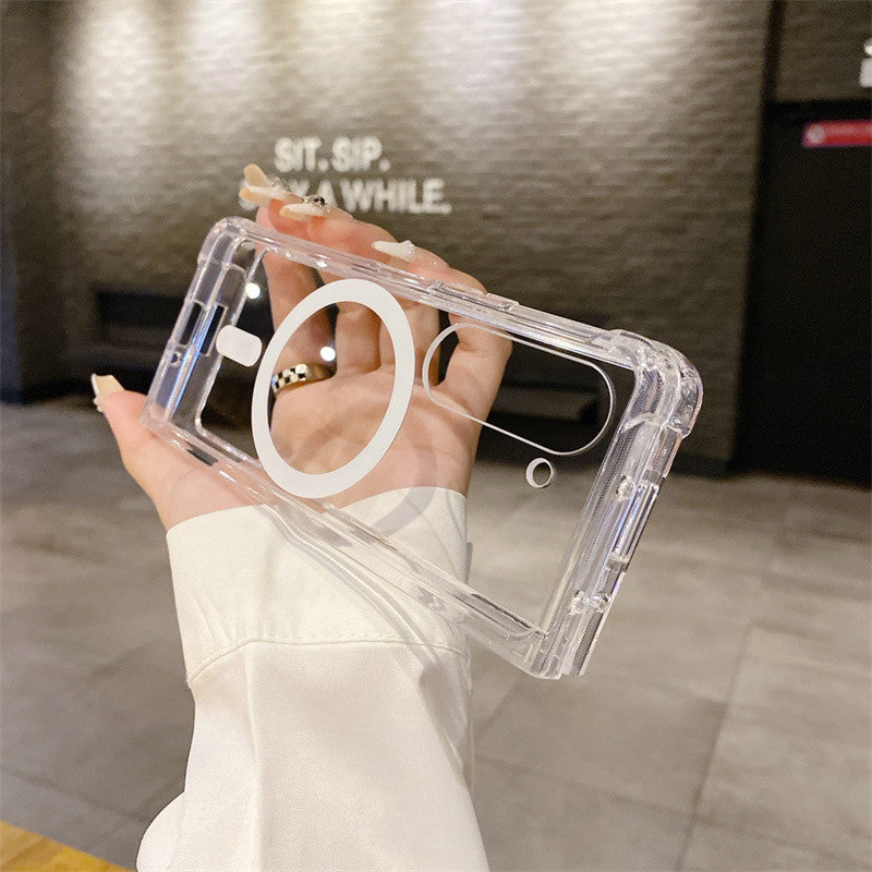 Magnetic Crystal Transparent Case Casing Samsung Galaxy Z Fold
