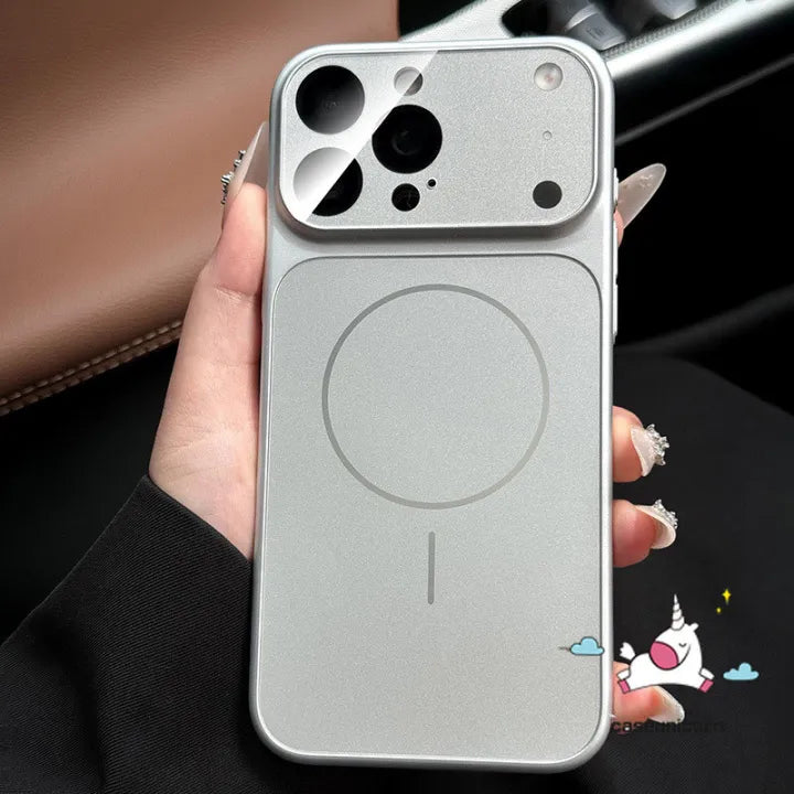 Fashion Orange Glass Case Compatible for IPhone 17 Pro Max 16 15 14 13 Pro Max Air Luxury Glass Matte Magnetic Wireless Charging Cover Covers 12,13,14,15,16 Pro,max (Copy)