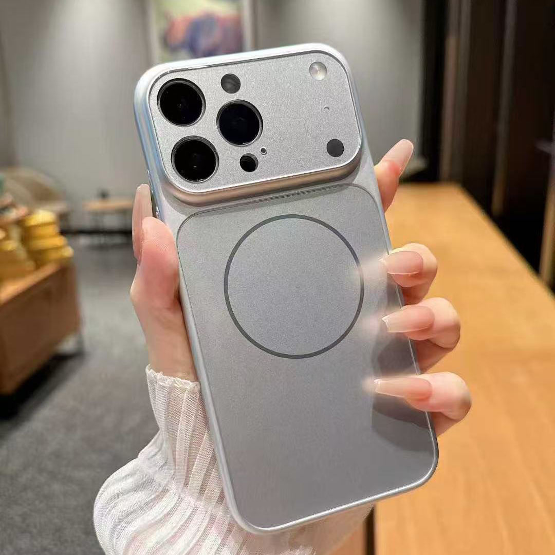 Original Color AG Frosted Mobile Phone Cases for iPhone 17 Pro Max Magnetic Shockproof Glass Lens protection Covers 12,13,14,15,16 Pro,max