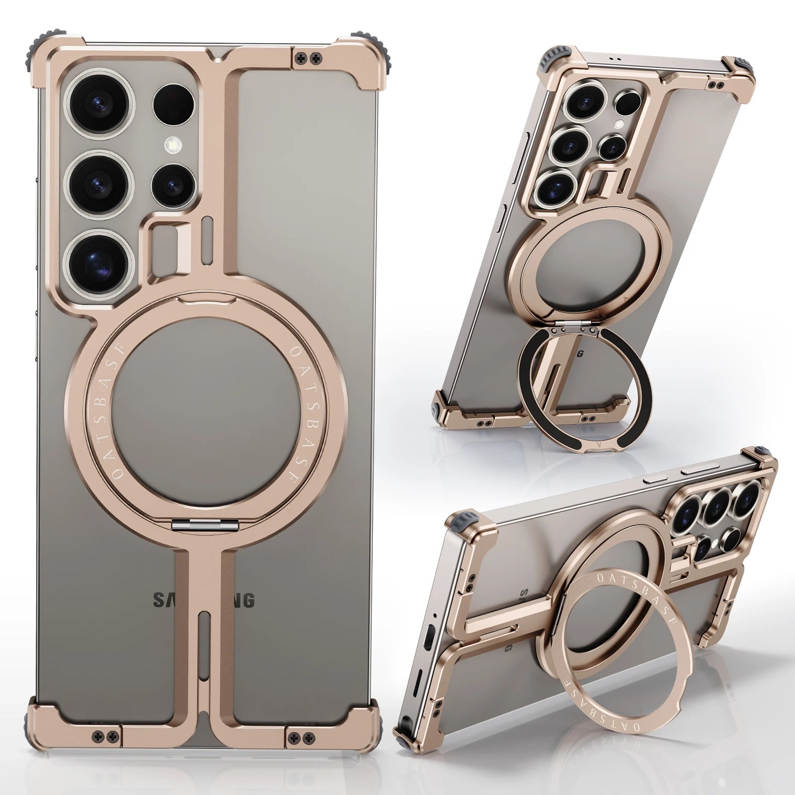 Samsung Galaxy Ultra Aluminum Frameless Case with Bumper & Ring
