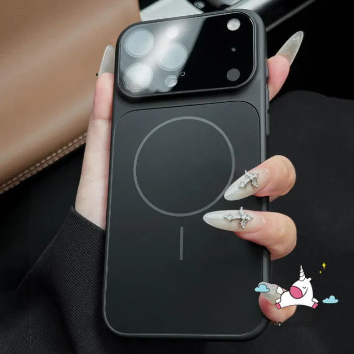 Fashion Orange Glass Case Compatible for IPhone 17 Pro Max 16 15 14 13 Pro Max Air Luxury Glass Matte Magnetic Wireless Charging Cover Covers 12,13,14,15,16 Pro,max (Copy)