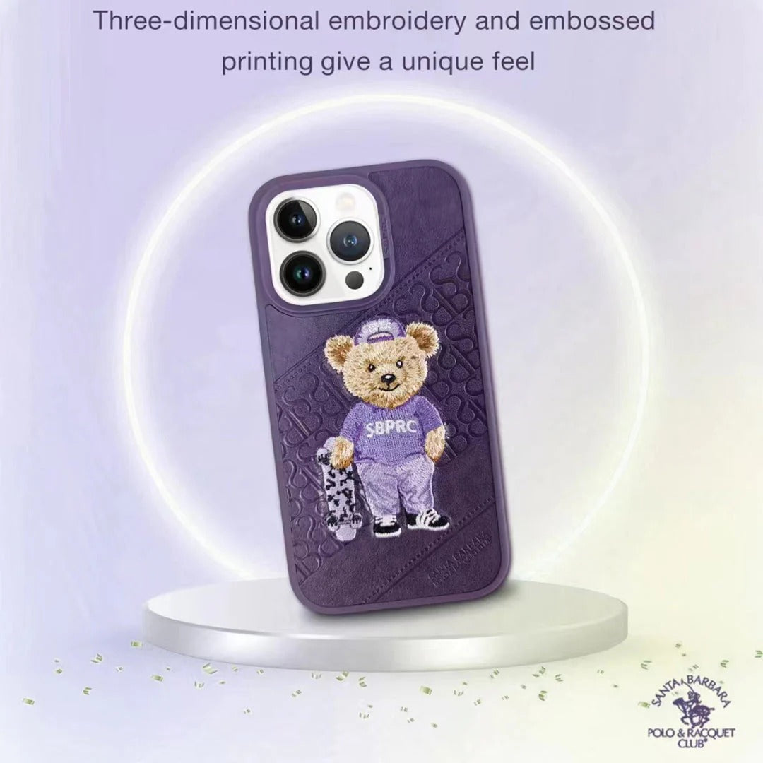 Santa Barbara Crete Series Genuine Purple Leather Case For iPhone